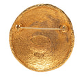 CC Gold Plated Woven Round Brooch