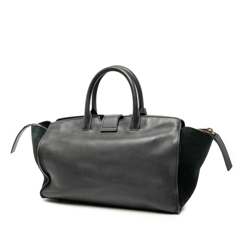 Small Leather Downtown Cabas Satchel