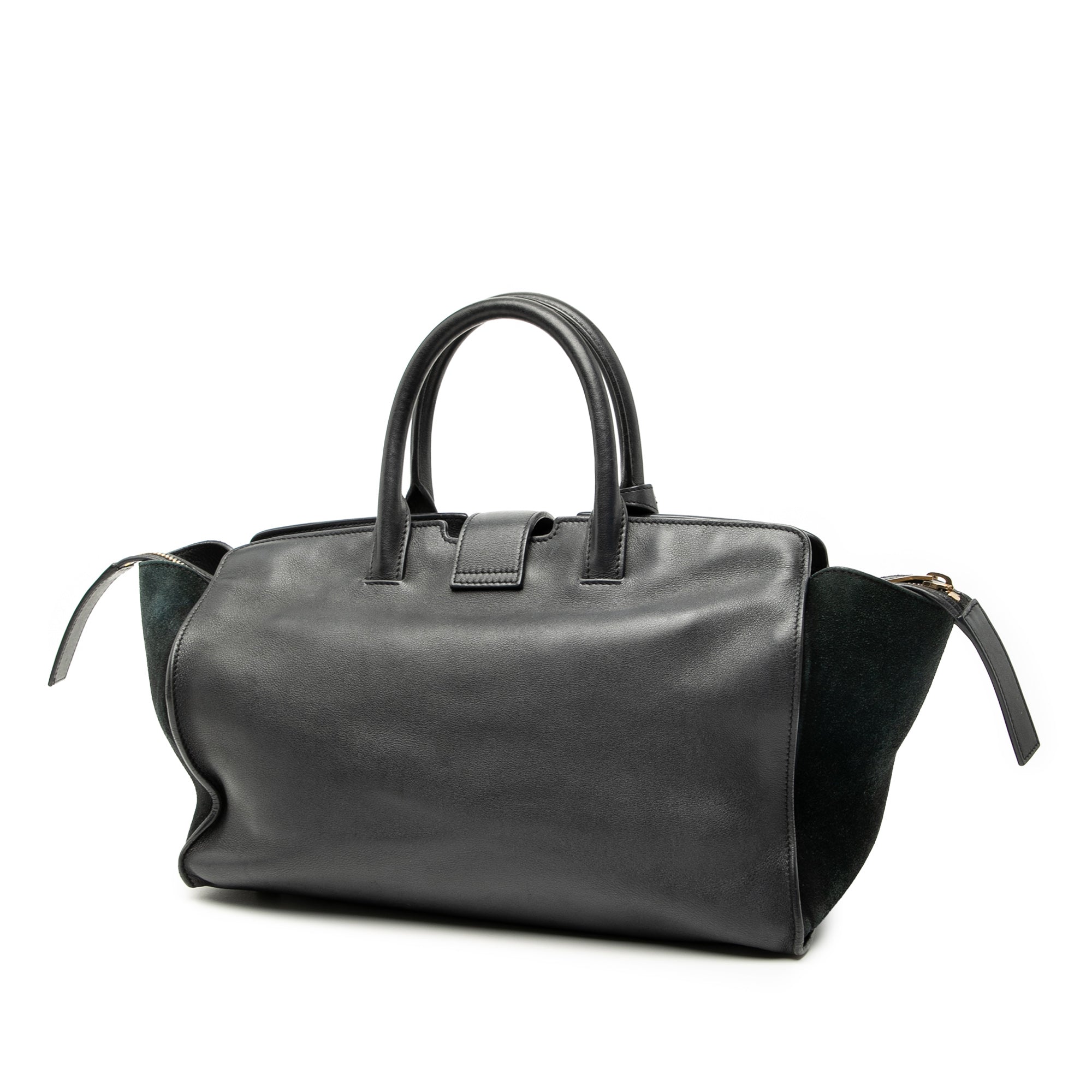 Small Leather Downtown Cabas Satchel