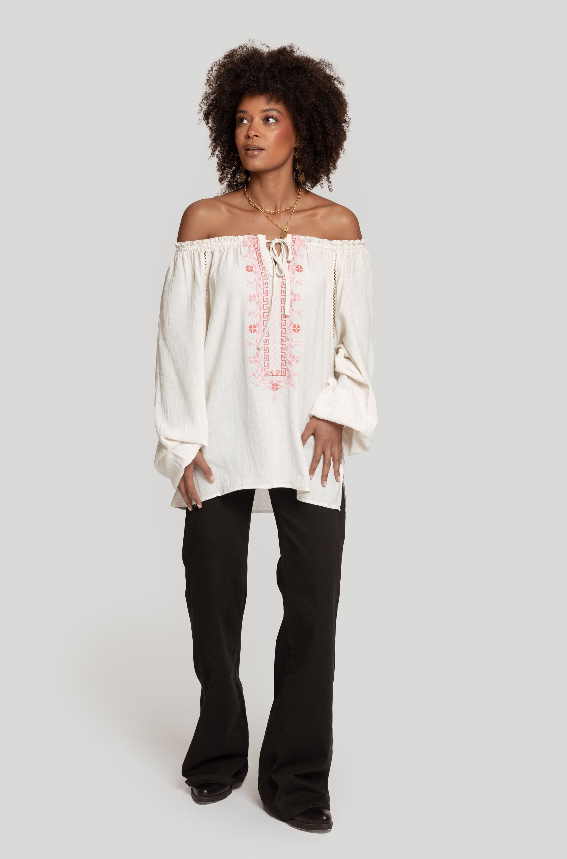 BLUSA  CON LINO