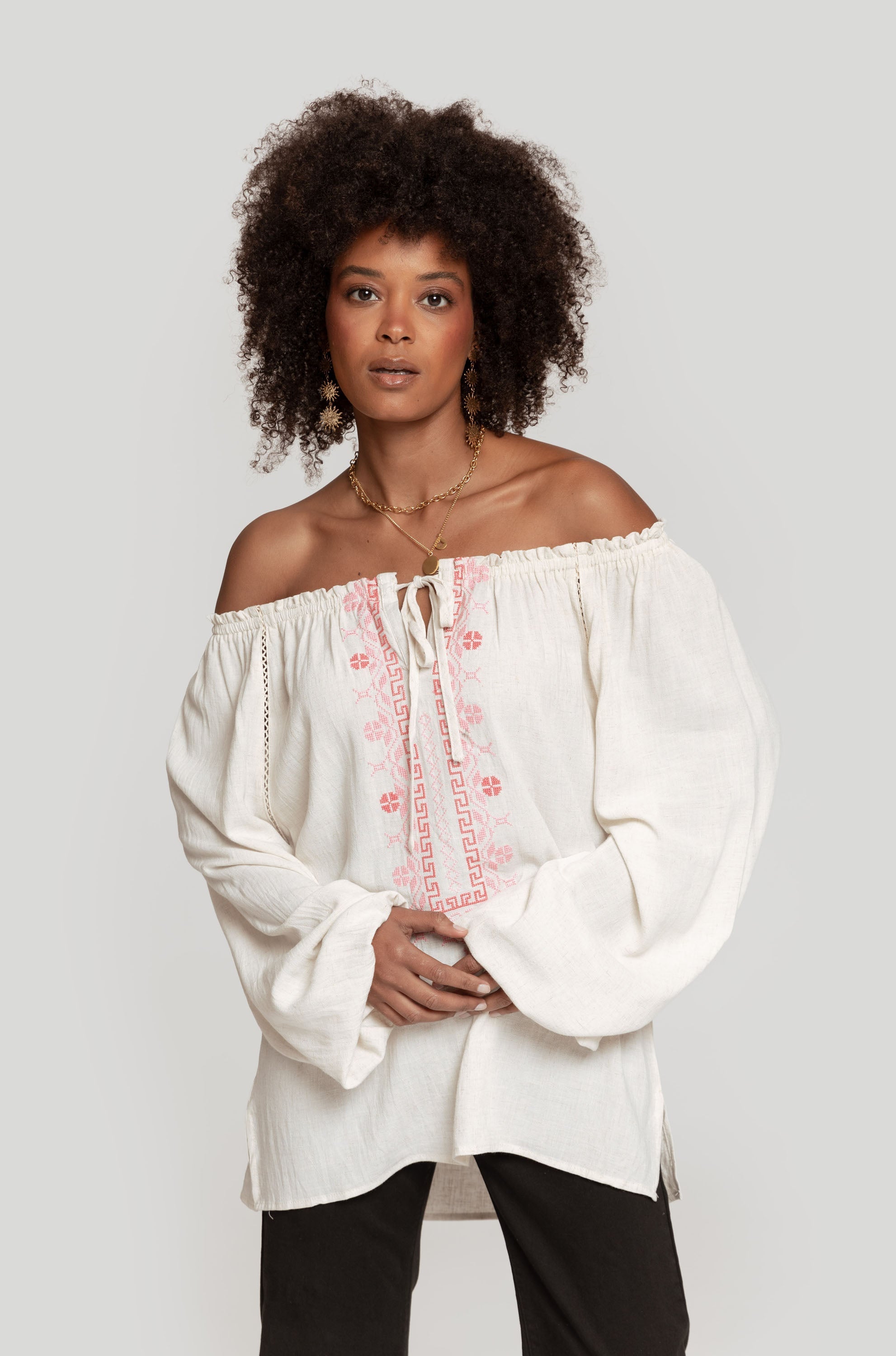 BLUSA  CON LINO