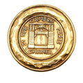 Gold Plated 31 Rue Cambon Medallion Brooch