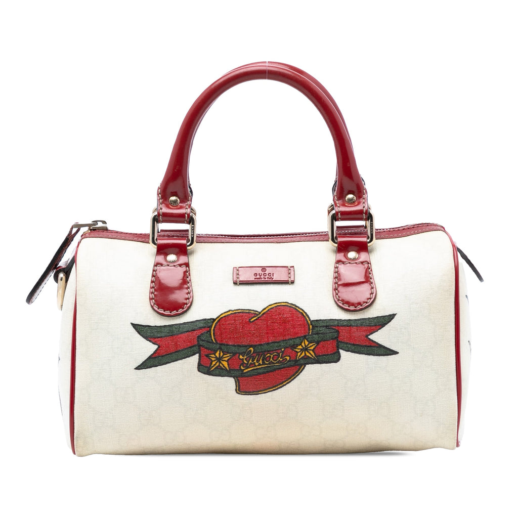Small GG Supreme Joy Tattoo Heart Boston Bag