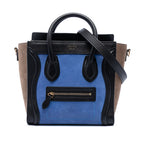 Nano Tricolor Nubuck and Calfskin Luggage Tote