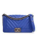 Old Medium Chevron Calfskin Boy Flap