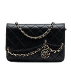 Quilted Lambskin CC Charm Wallet on Chain