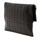 CC Chocolate Bar Lambskin Fold Down Envelope Shoulder Bag