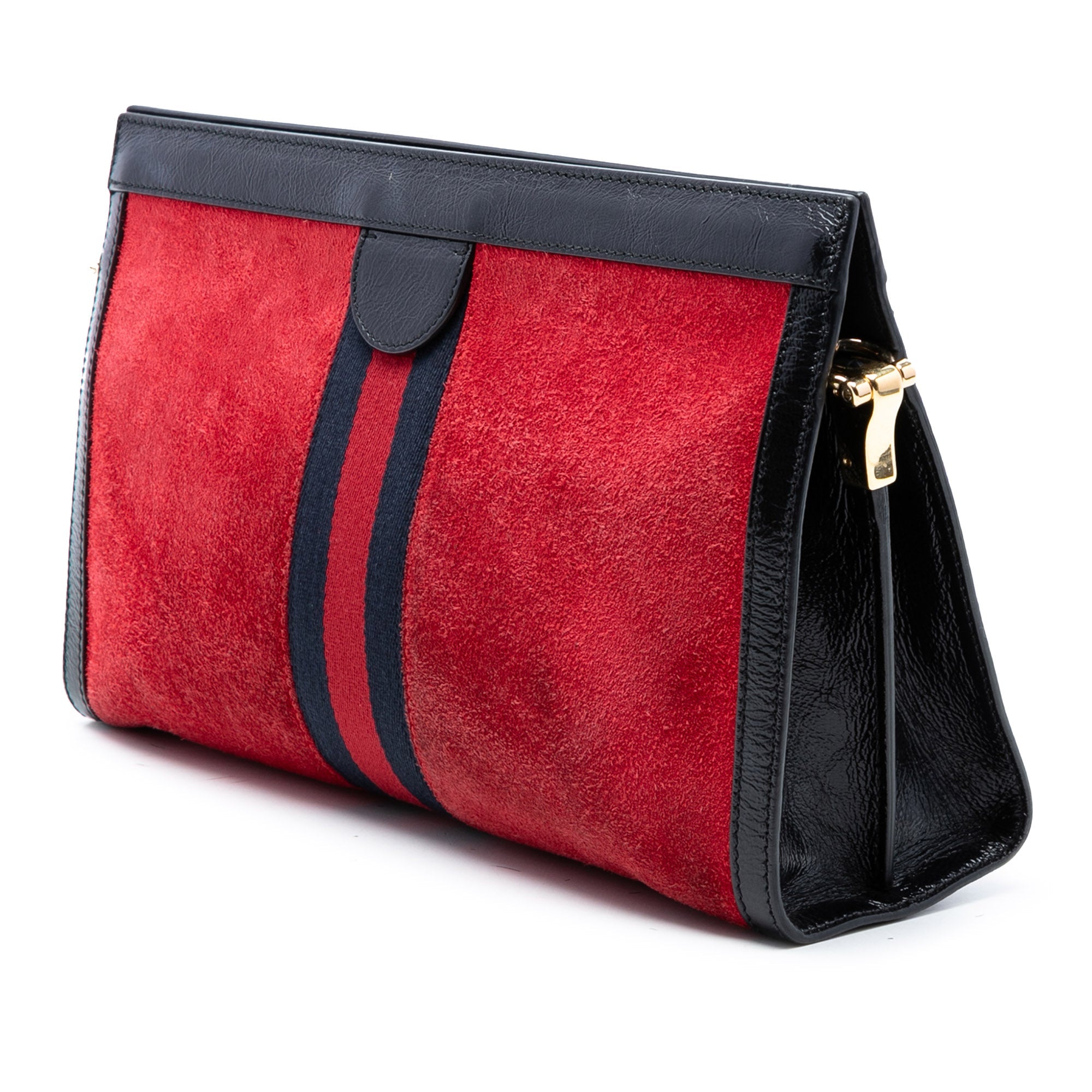 Medium Suede Web Ophidia Chain Shoulder Bag