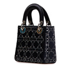 Mini Satin Cannage Strass Crystal Embellished Lady Dior