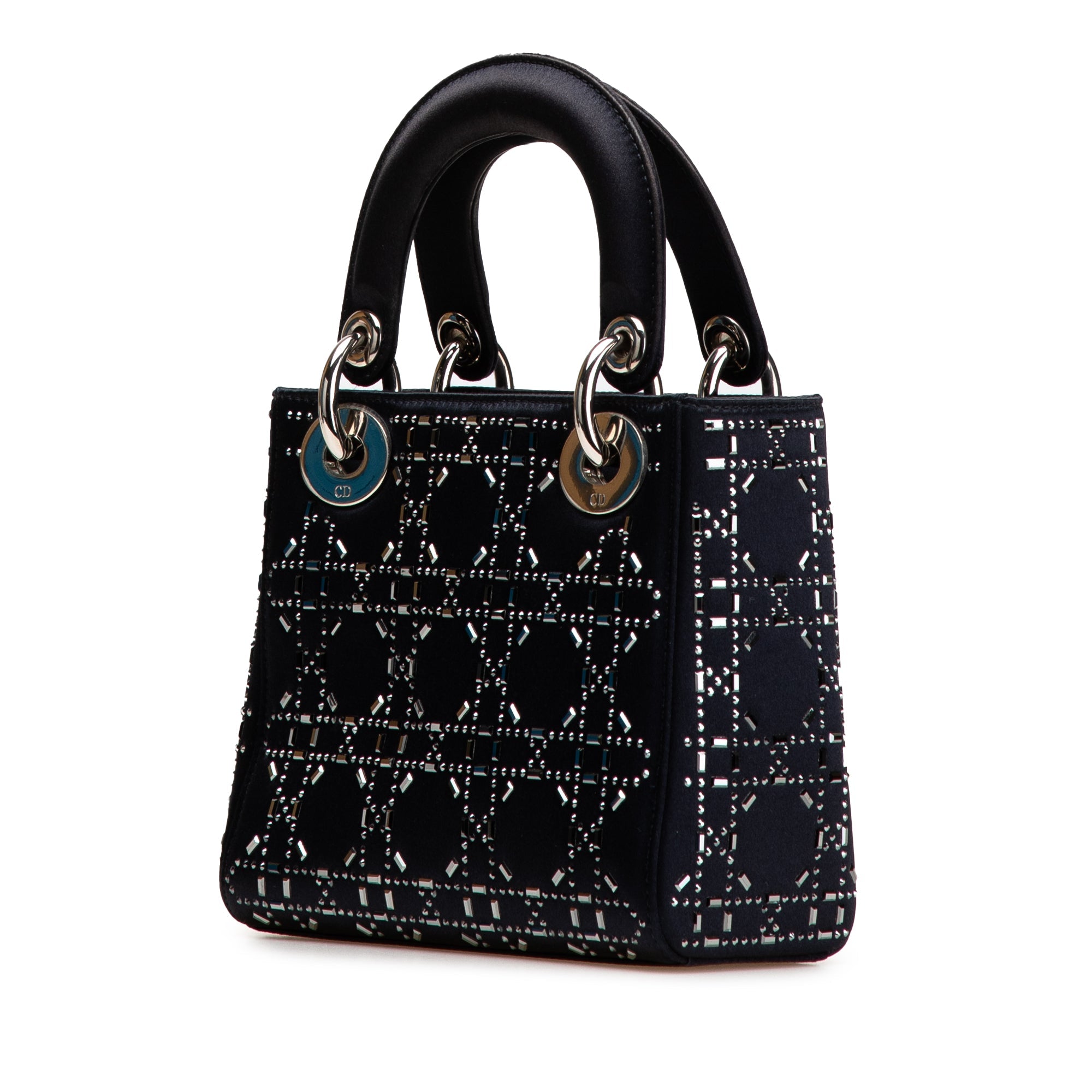 Mini Satin Cannage Strass Crystal Embellished Lady Dior