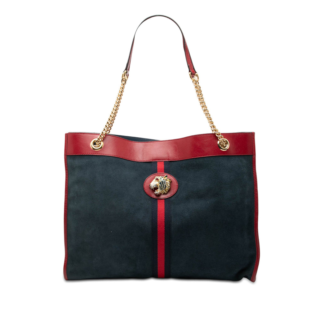 Large Web Suede Rajah Tote