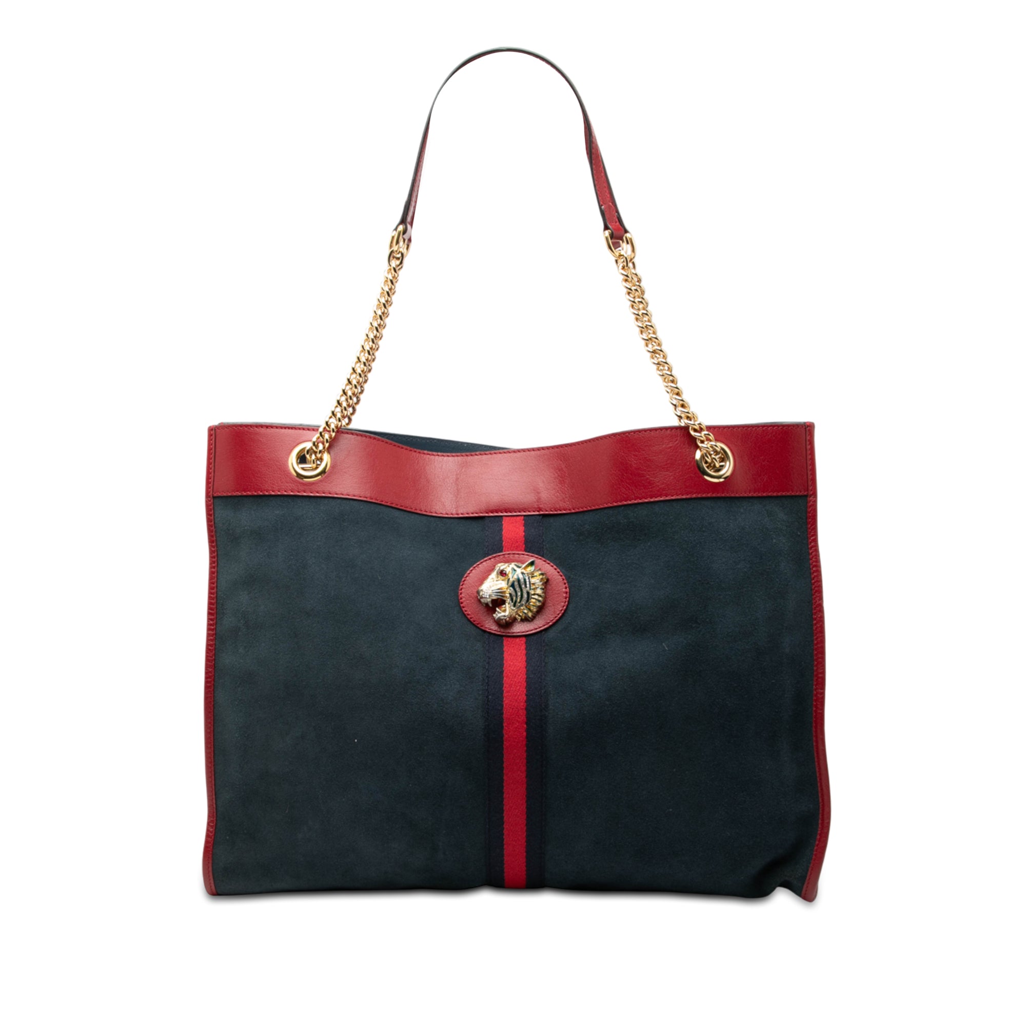 Large Web Suede Rajah Tote