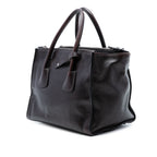 Glace Calf Twin Pocket Double Handle Satchel