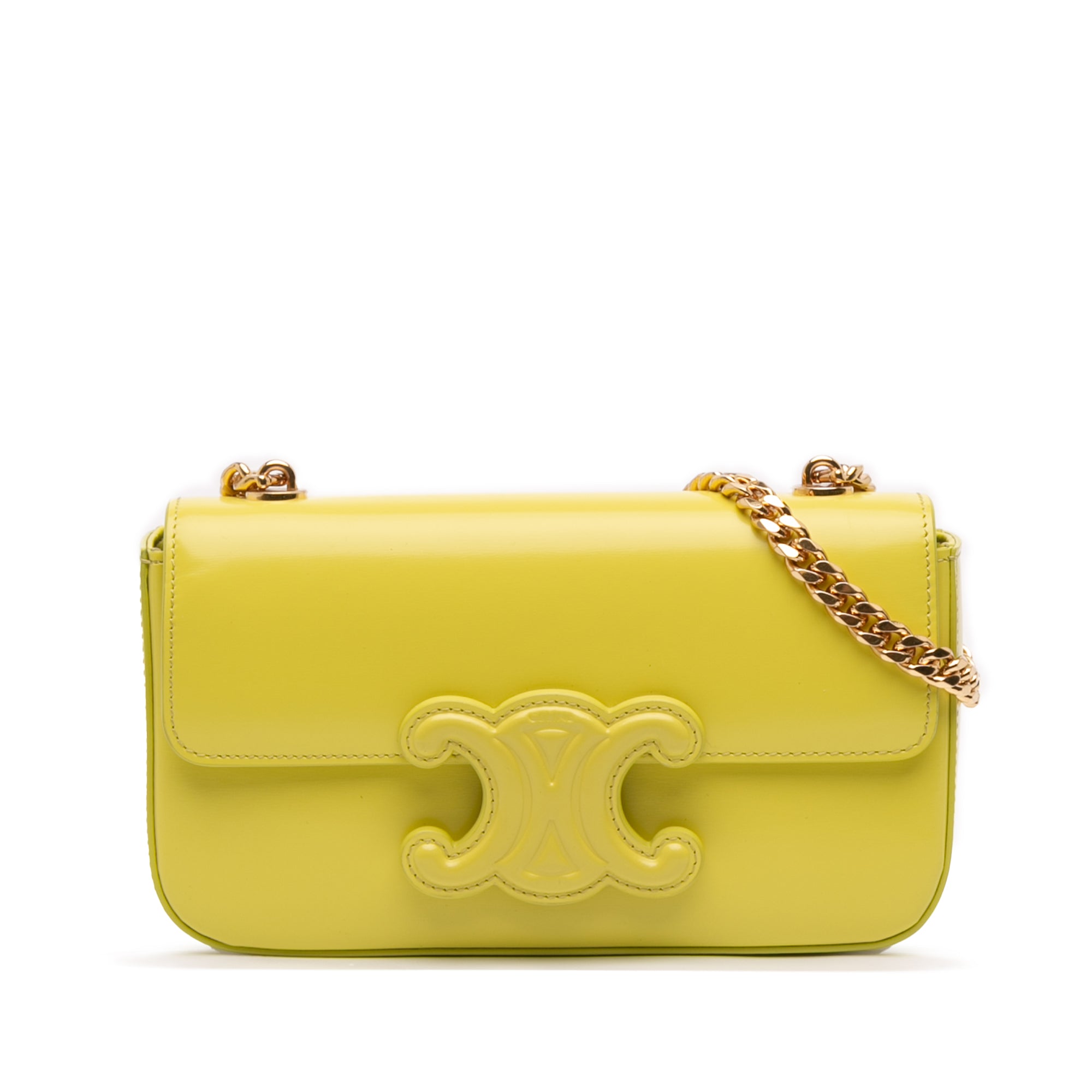 Calfskin Cuir Triomphe Chain Shoulder Bag