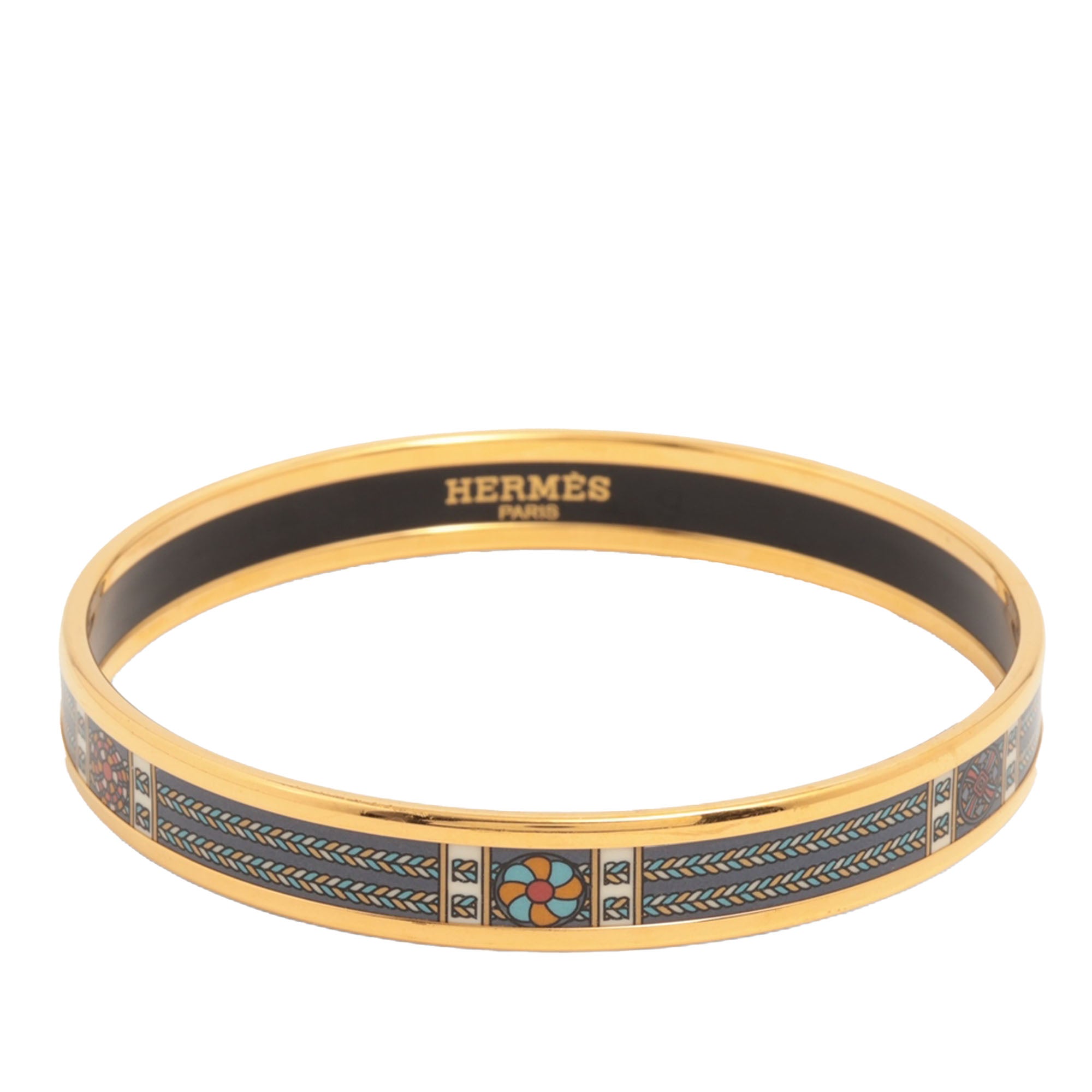 Narrow Printed Enamel Bangle 65