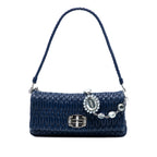 Matelasse Nappa Crystal Chain Satchel