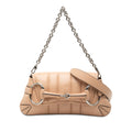 Small Quilted Calfskin Horsebit Chain Satchel