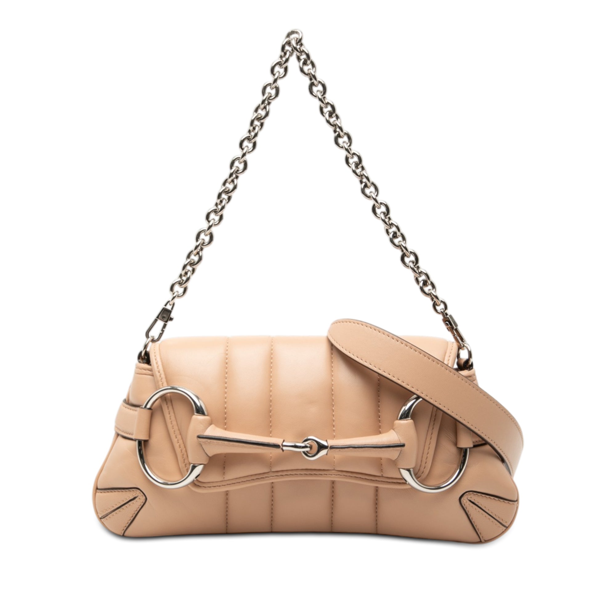 Small Quilted Calfskin Horsebit Chain Satchel