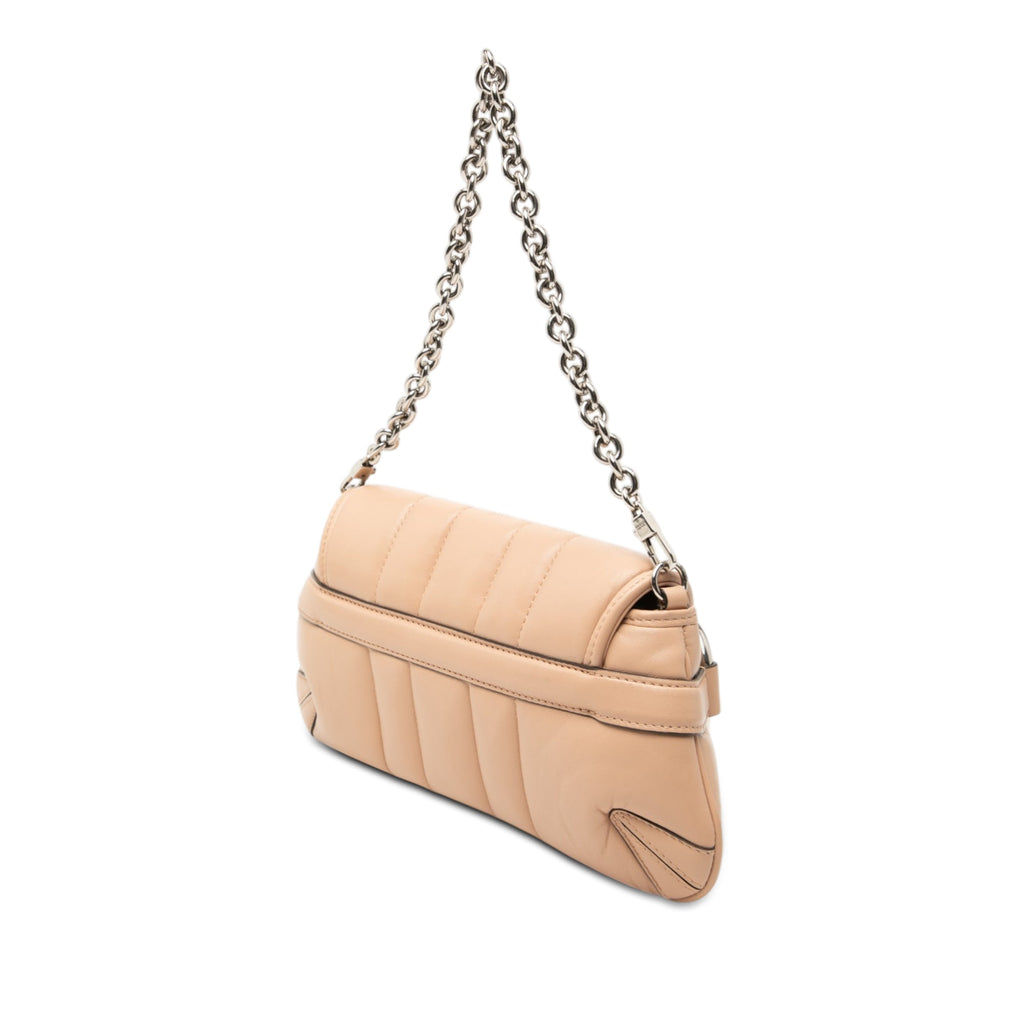 Small Quilted Calfskin Horsebit Chain Satchel