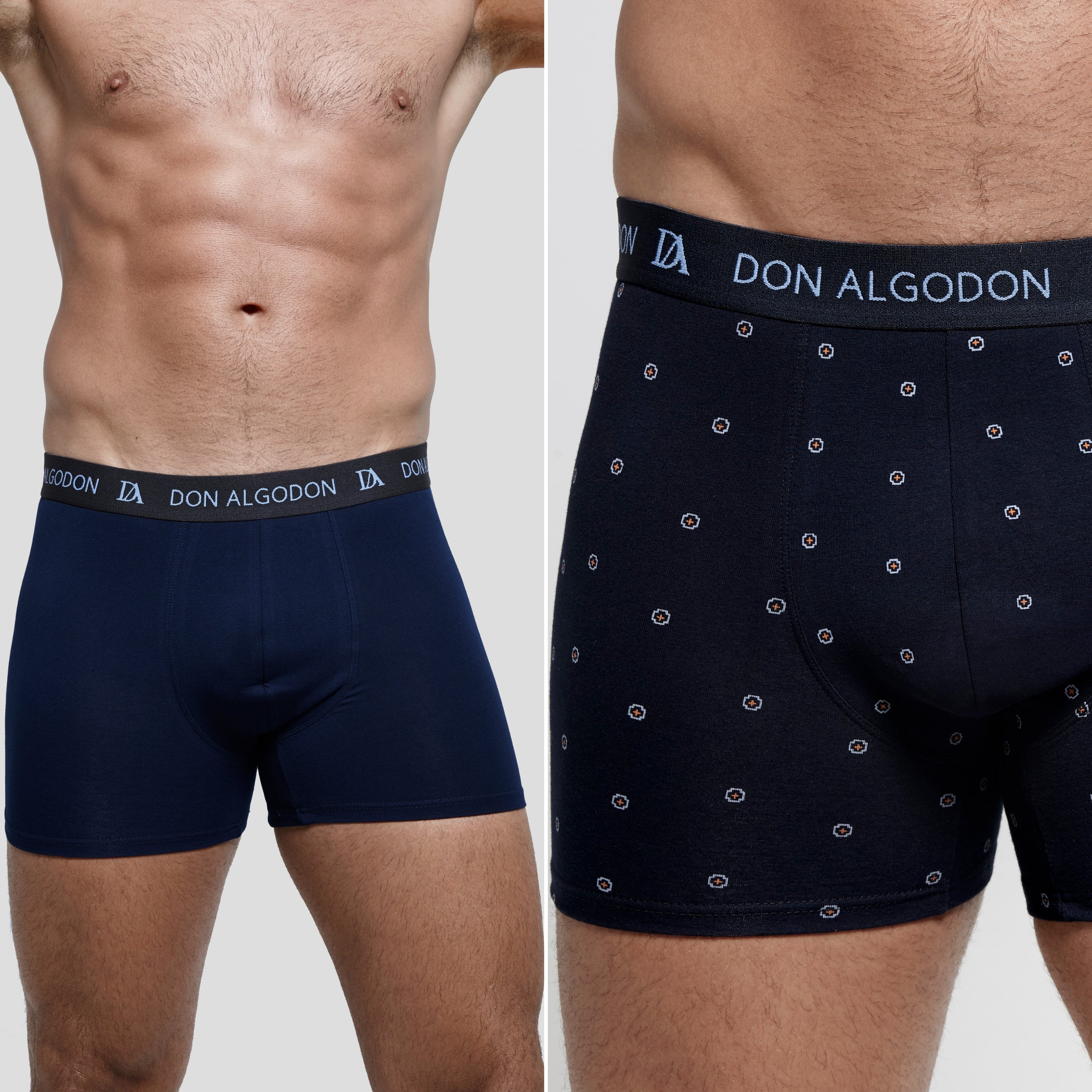 Don Algodon Pack 6 Bóxers Hombre Suaves y Transpirables | 1 Unidad por Color | 3 Estampados y 3 Lisos