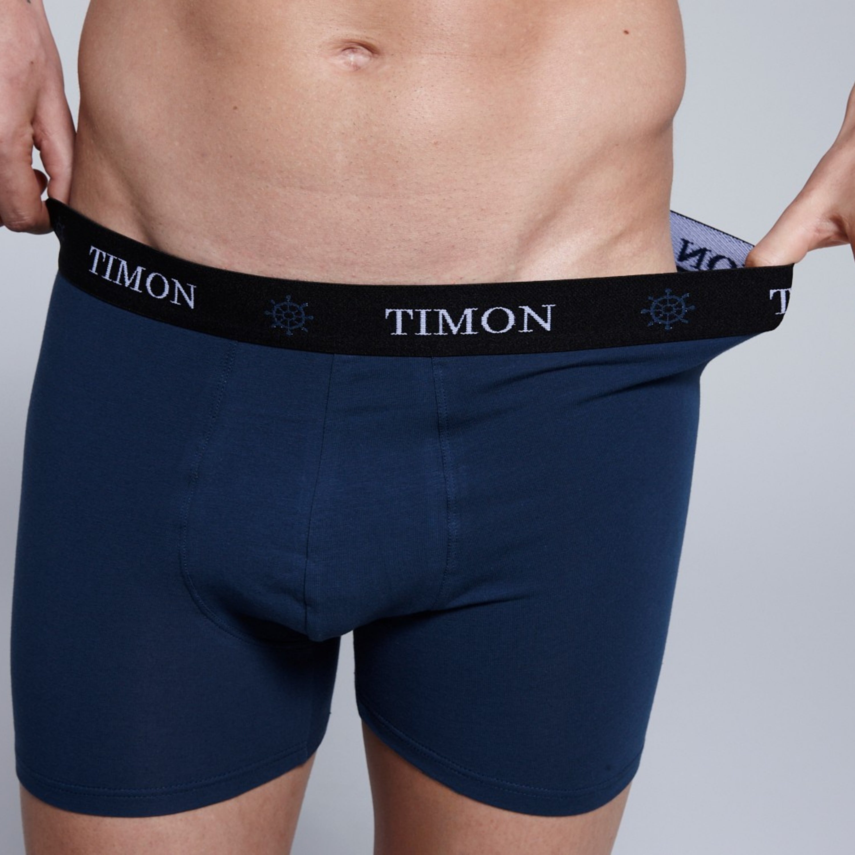 TIMON | Pack de 6 Boxers Para Hombre | 93 % Algodón | 3 Colores: Negro, Marino, Verde y 3 Estampados con Líneas | Cintura Elástica | Máximo Confort | 5 Tallas: S, M, L, XL, XXL
