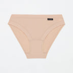 Don Algodon Pack de 6 Braguitas Beige Tiro Medio de Algodón para Mujer
