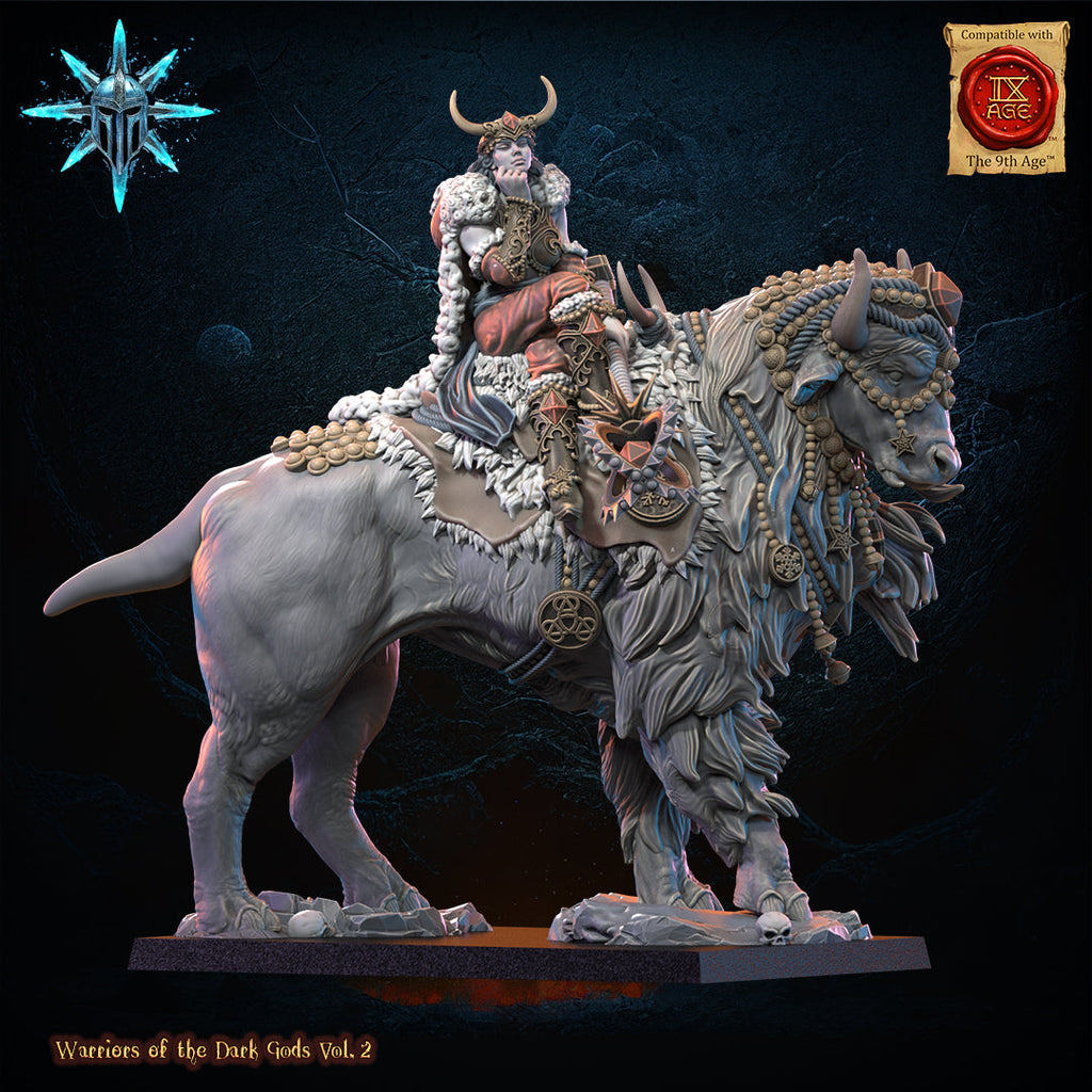 Freyja, the half giant, Wasteland sorceress, Lost Kingdom Miniatures