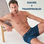 Don Algodón Premium | Pack de 6 Boxers Lisos para Hombre | Transpirables | 6 Colores Diferentes