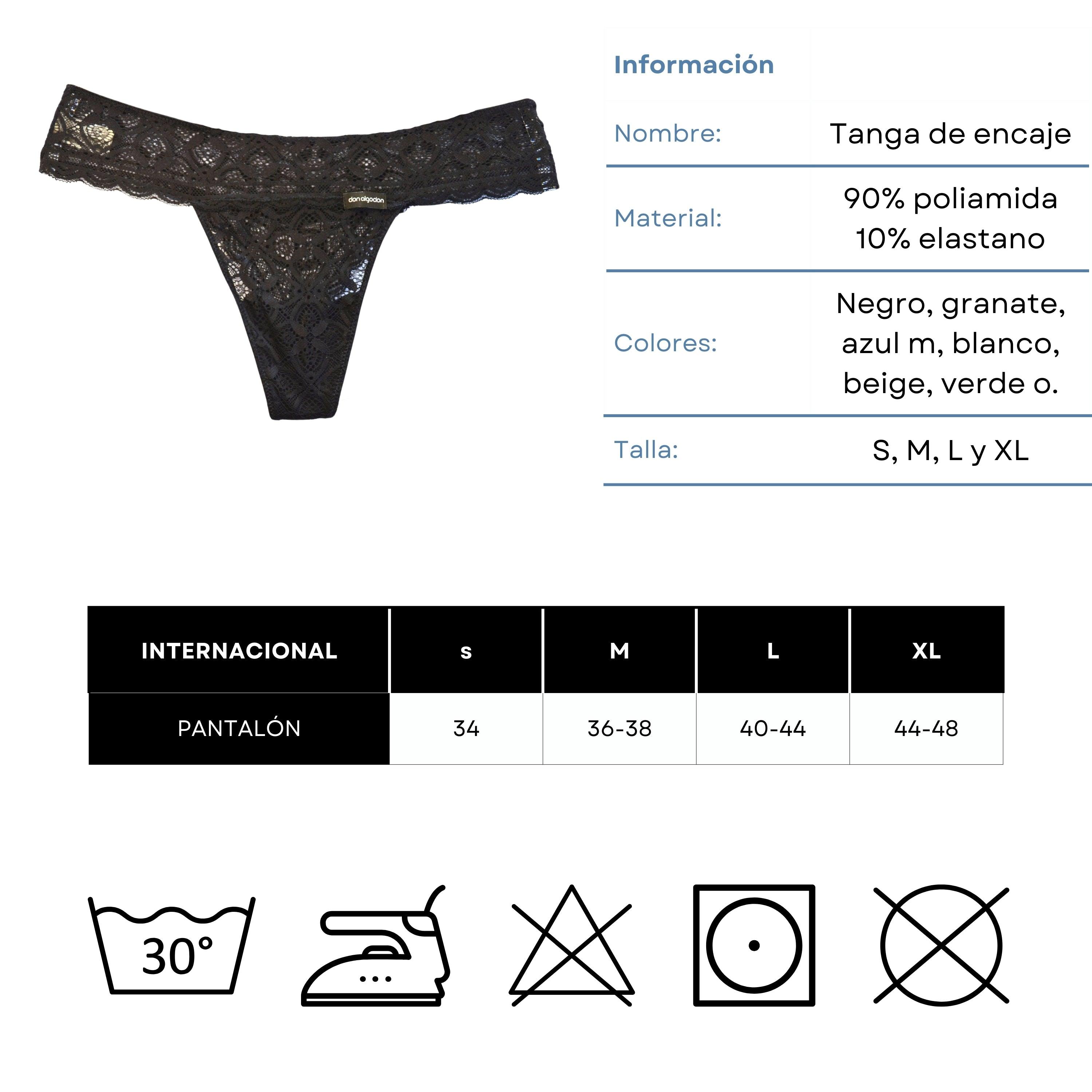 Don Algodon | Pack de 6 Tangas de Encaje | Suaves y Cómodas