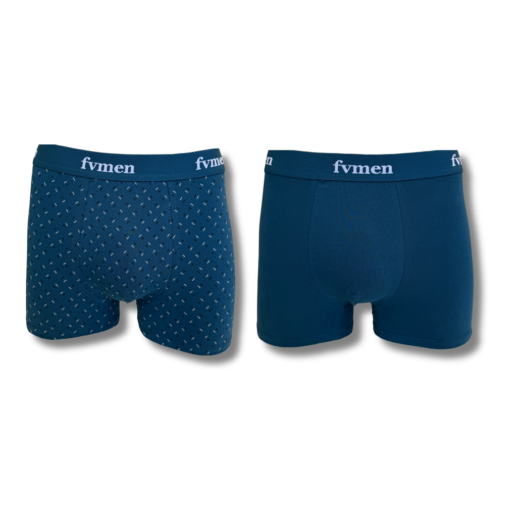 FEVI | Pack 6 Boxers Hombre Algodón | Colores: Negro, Marino y Verde | Ideales para Uso Diario