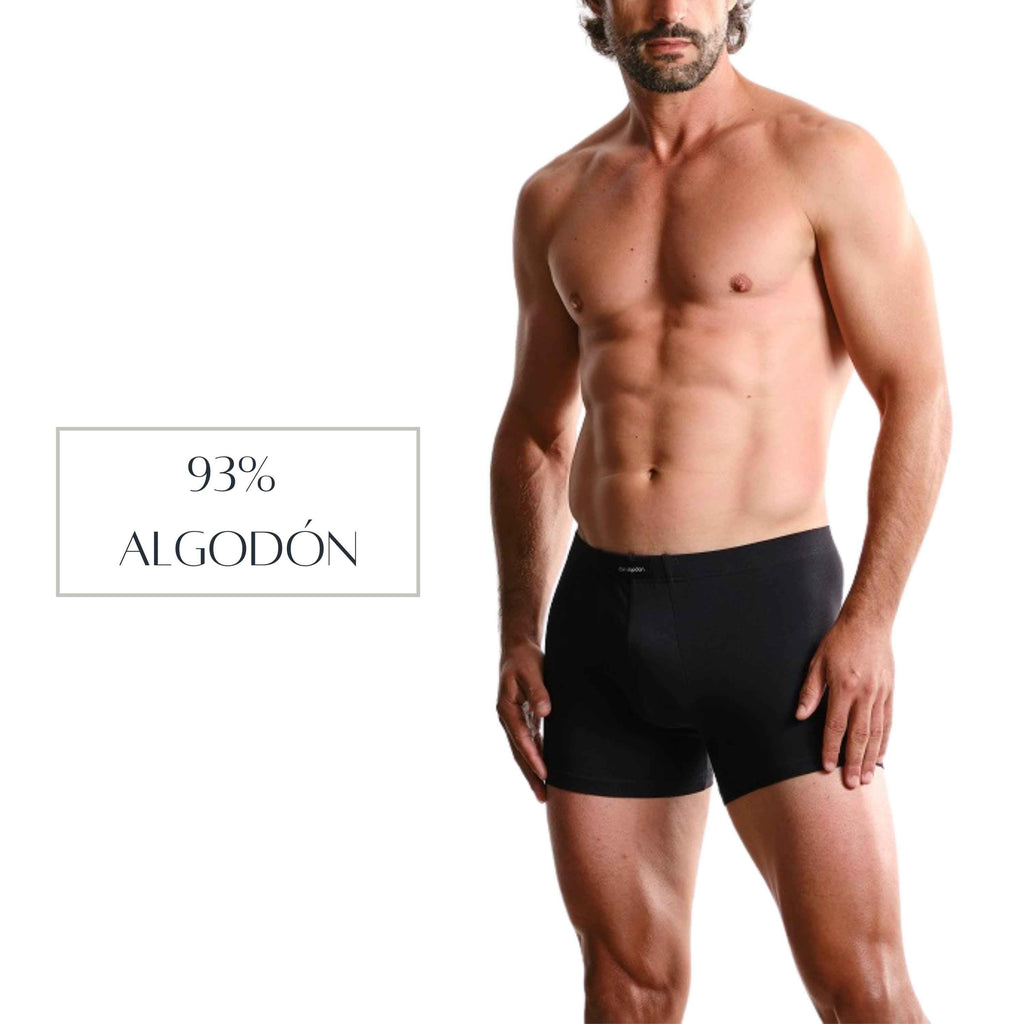Don Algodón | Pack 6 Boxers Hombre | Calzoncillos Lisos con Goma Elástica Recubierta