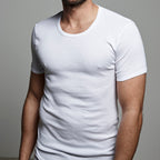 DON ALGODON | Camiseta Interior de Manga Corta Blanca | 100% Algodon | Transpirable | 4 Tallas | Se Adapta al Cuerpo | Suave y Confortable | Acabados Reforzados | Hilo Compacto