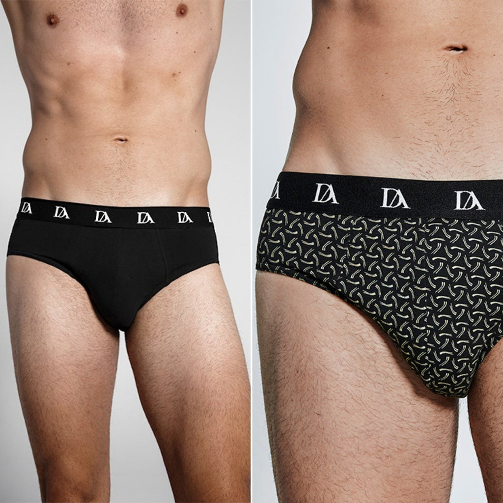 Don Algodon | Pack de 6 Slips Para Hombres Lisos y Estampados | Suaves y Transpirables | 93% Algodon | Para Uso Diario | 5 Tallas Disponibles | Maximo Confort