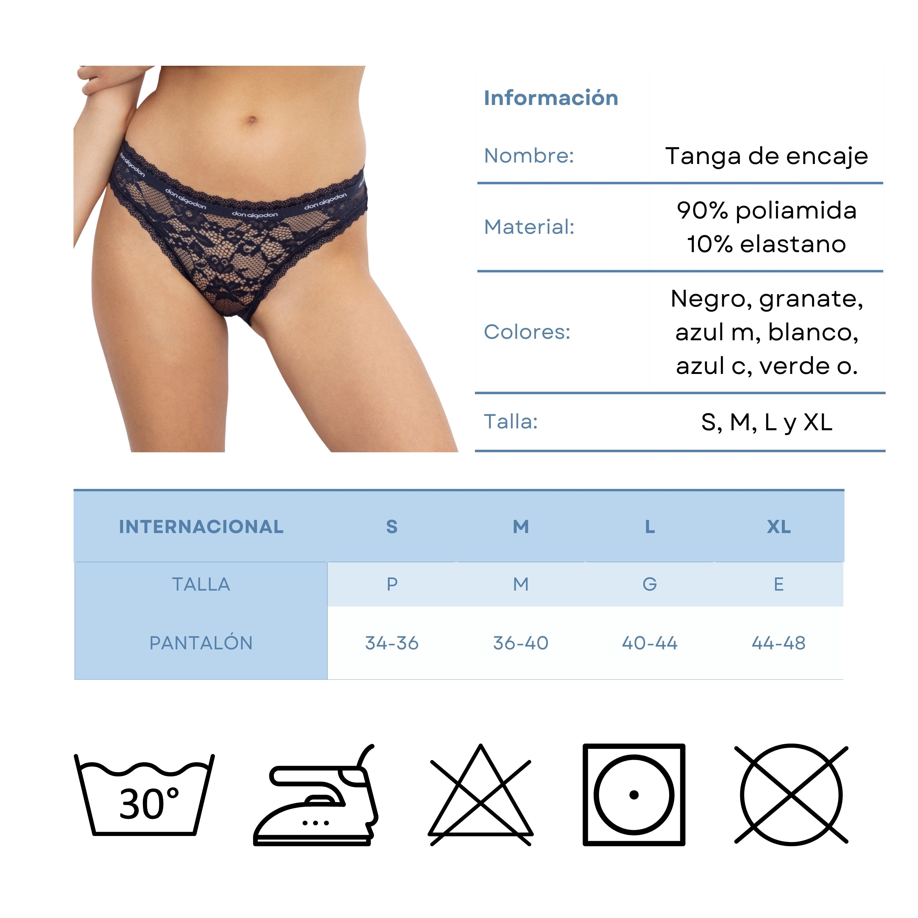 Don Algodon Pack 12 Braguitas Mujer | Suavidad y Comodidad Excepcionales | Transpirables y Resistentes (Copia)