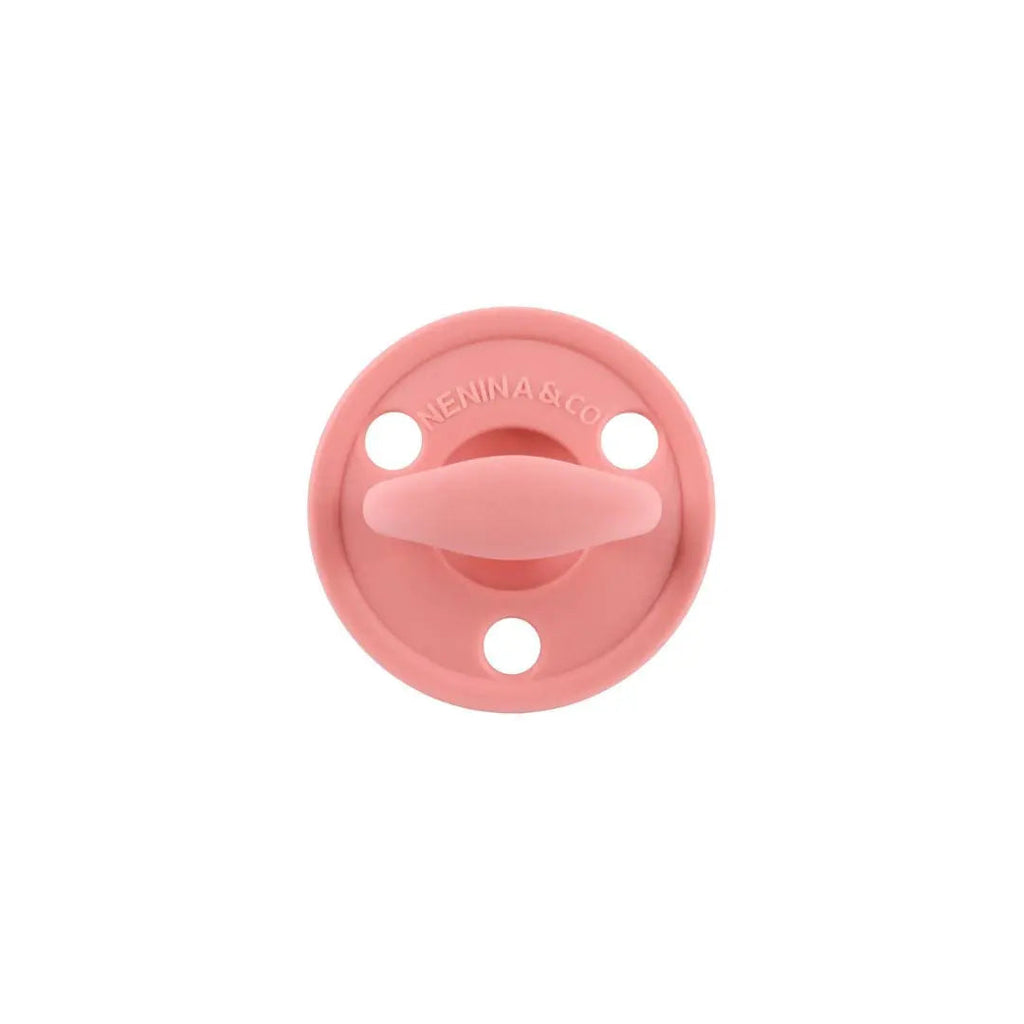 Kit 2 Chupetes Clásicos para Bebé Rosa y Oliva | Silicona Orgánica Nenina & Co