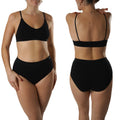 FEVI | Pack de 6 Braguitas Tiro Medio-Alto | en 1 o 3 Colores Diferentes: Blanco, Negro y Beige | Elásticas y Cómodas | Para Uso Diario