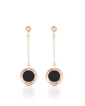 Damiani D. Side Drop Earrings — Rose Gold