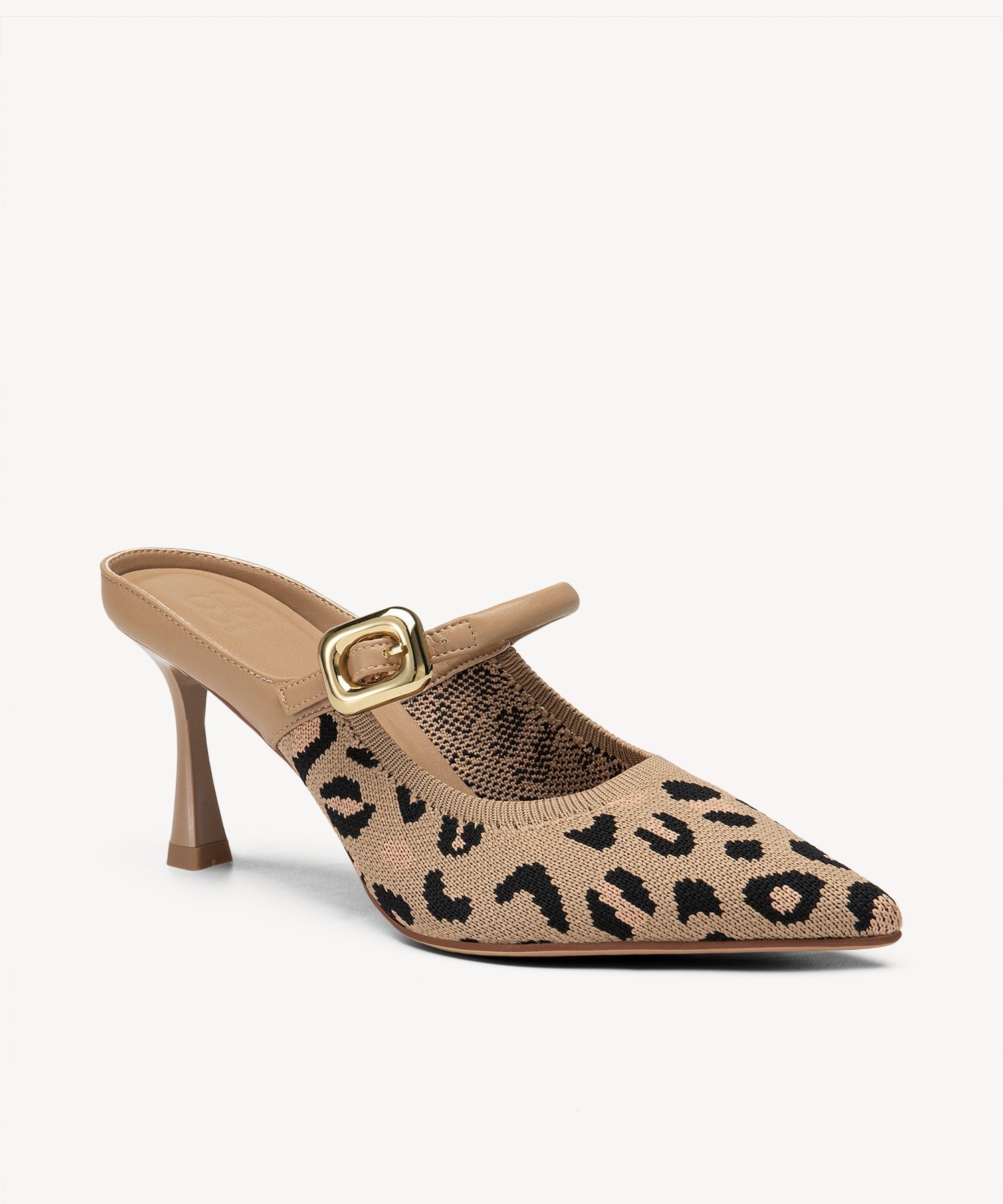 GraceLithe Pointed Toe Heeled Mule - Leopard / Wide (D-E) / US 11 | EU 42.5 | UK 9