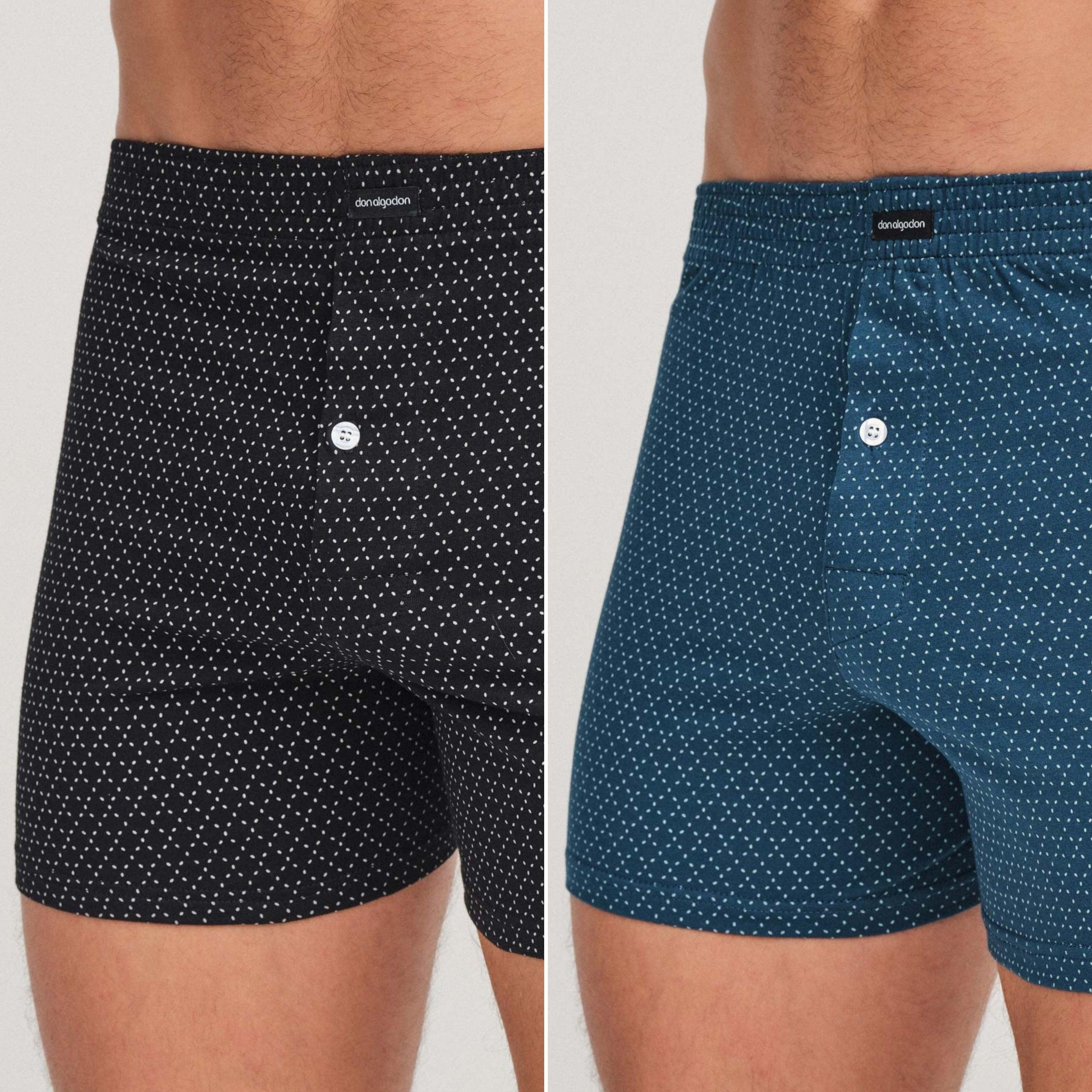 Don Algodón Premium | Pack de 6 Boxers Apertura con Botón Para Hombres | 100% Algodón | Transpirables | Máxima Calidad