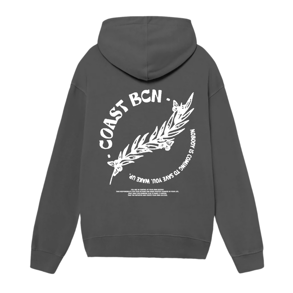 Gray Wake Up Hoodie