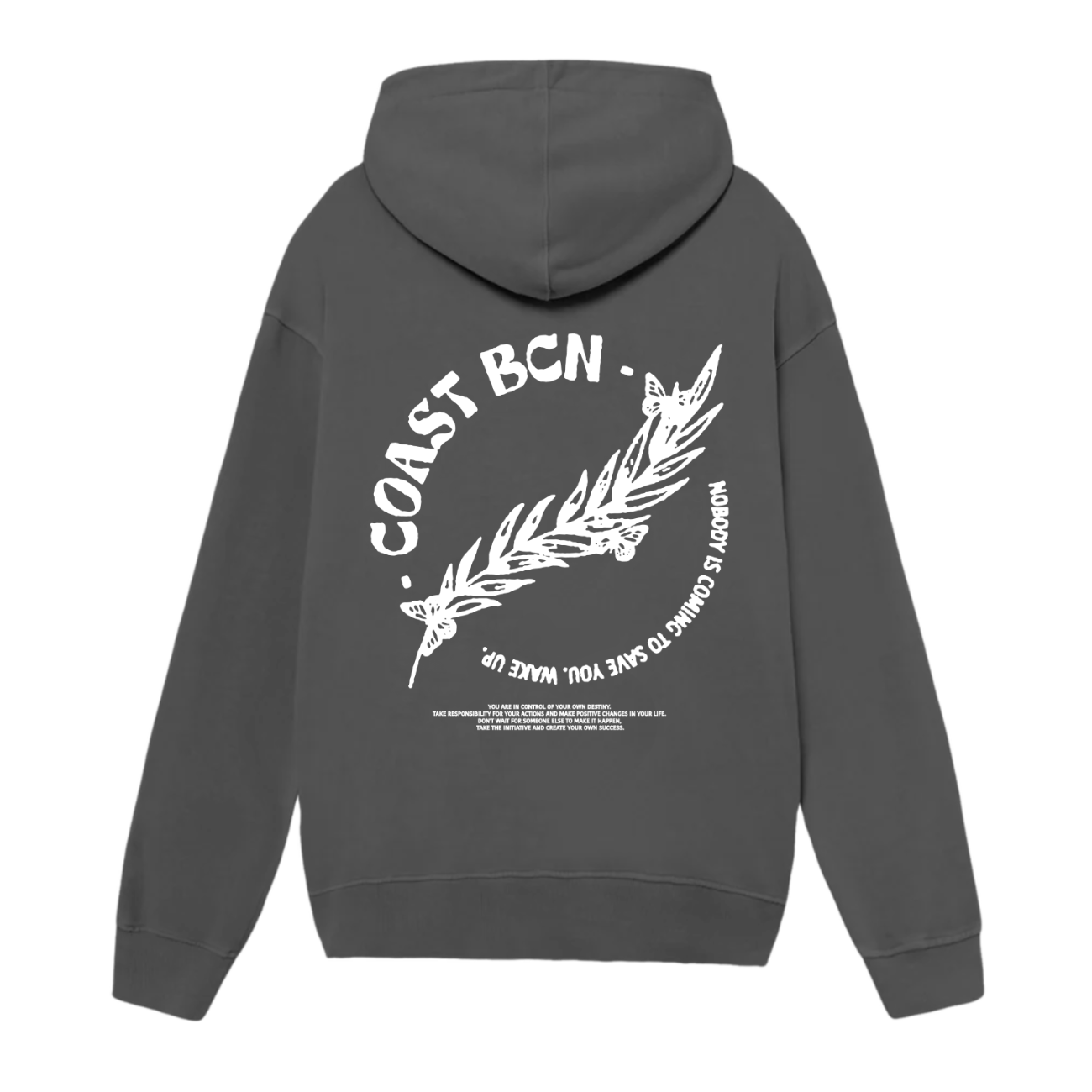 Gray Wake Up Hoodie