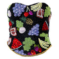 Fruit Hand-Beaded Embellished Corset Top | Black