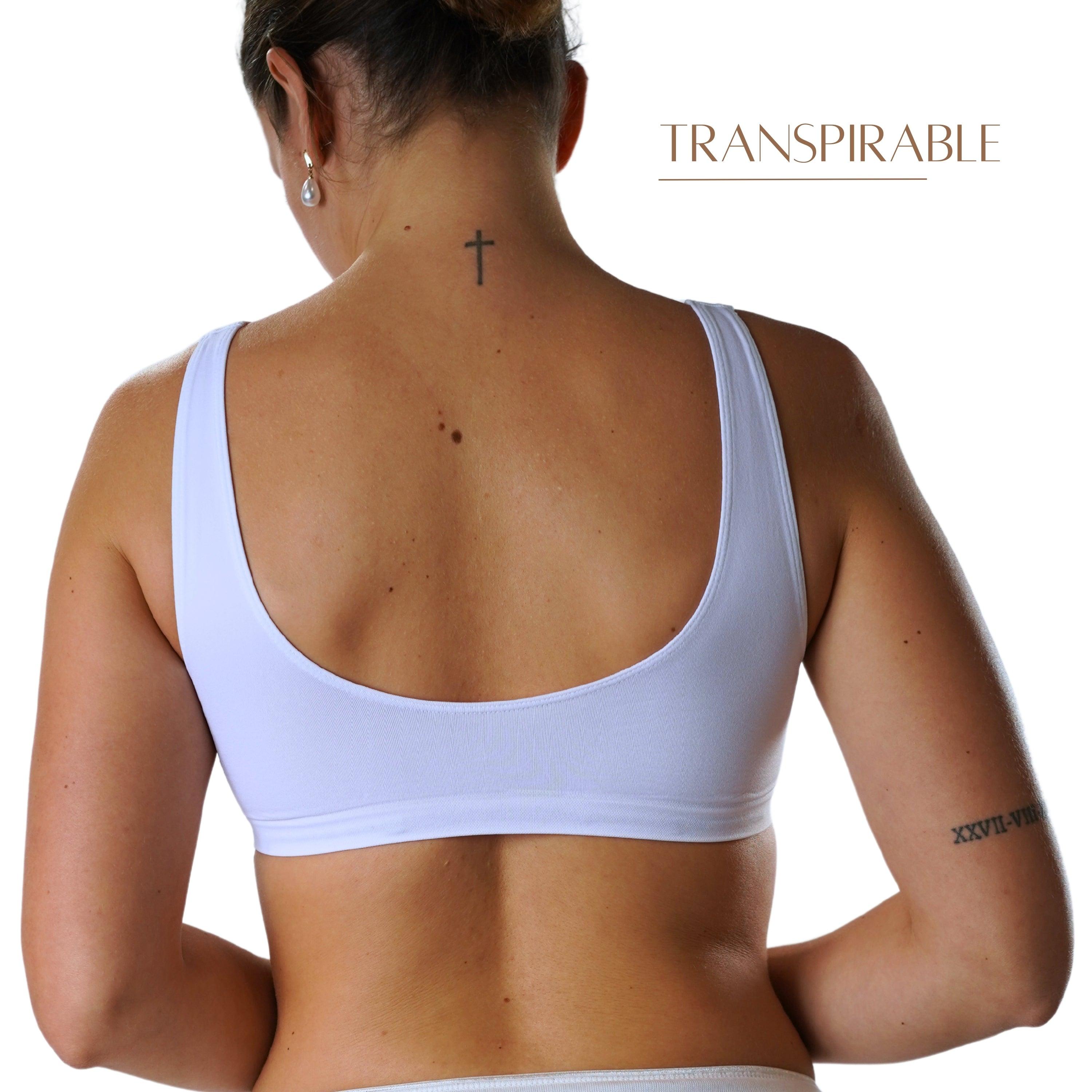 FEVI | Pack de 6 Tops en 3 Colores: Blanco, Negro, Beige | Talla Única de la 85 a la 95