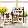 Personalizada de dibujos animados papá y el bebé osos marco de madera de la placa con 1-12 nombres y apodos decoración del hogar regalo del día del padre para el abuelo papá