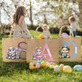 Conejito de Pascua Personalizado Bolsa de Yute con Iniciales y Nombre Accesorios para Cazar Huevos Regalo de Pascua para Niños Niñas