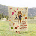 Personalizada Vaquera Caballo Elemento Multicolor Manta Suave con Nombre Decoración del Hogar Regalo de Cumpleaños para Mujeres Amantes de los Caballos