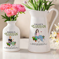 Personalizada Retro Jardinería Cartoon Personaje Florero de cerámica con nombre Decoración del hogar Regalo de cumpleaños para las mujeres los hombres