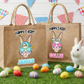 Conejito de Pascua con Gafas de Sol Personalizadas Bolsa de Yute Grande con Nombre Fiesta de Pascua Regalo para Niños