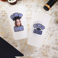 Clase Personalizada de 2026 Graduación Foto Pegatinas impermeables con nombre de la escuela y el año Graduación Fiesta Decoración Favor para Graduados