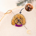 Organizador de agujas de tejer personalizado con foto de una mascota de dibujos animados Regalo de Navidad para amantes de la costura y de las mascotas